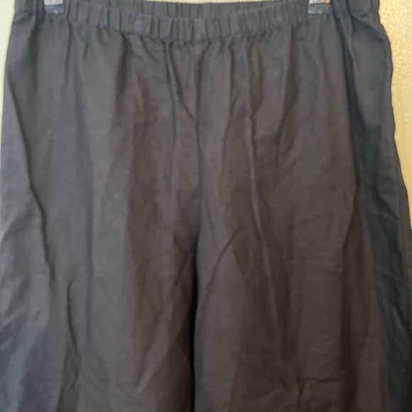 Hot Cotton Womens Linen Cotton Pull On Comfy  Black Pants Size M - Picture 5 of 11